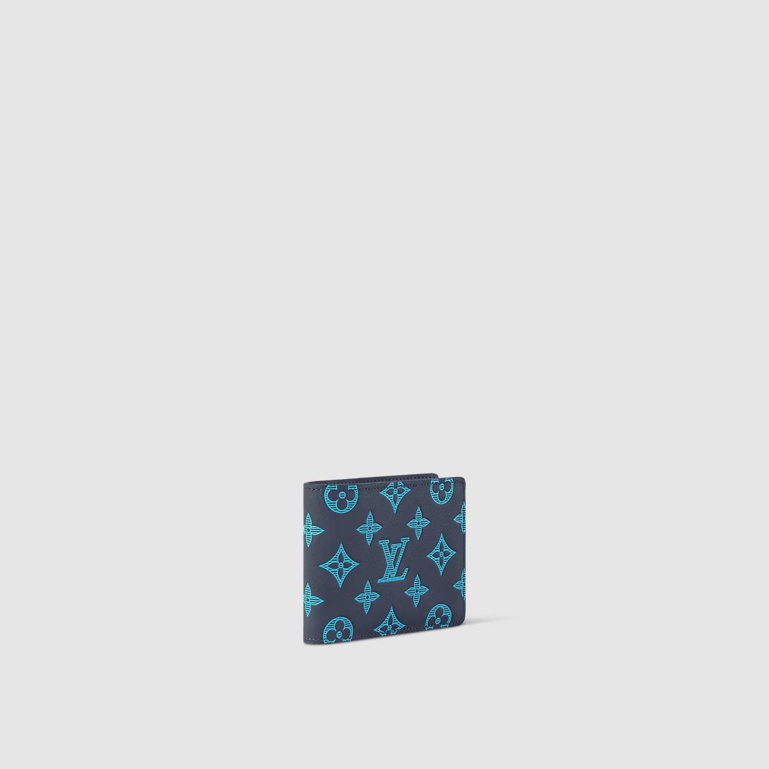 Ví Louis Vuitton Multiple Wallet Monogram Shadow Leather Nam Xanh Dương